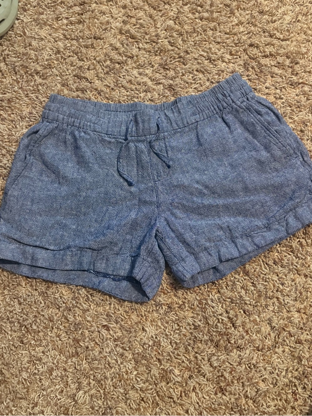 🔴10/$10! Old Navy Blue Drawstring Linen-Blend Shorts